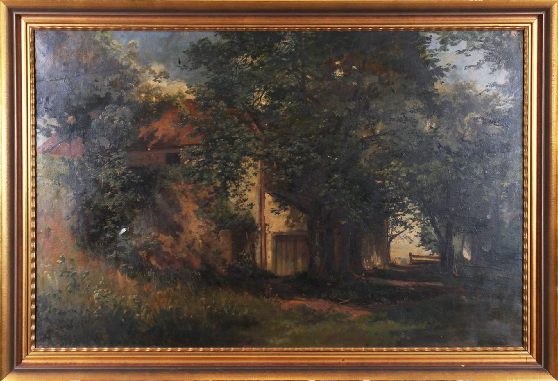 Landhaus mit Lichtung, wohl Anfang 20. Jhd. 