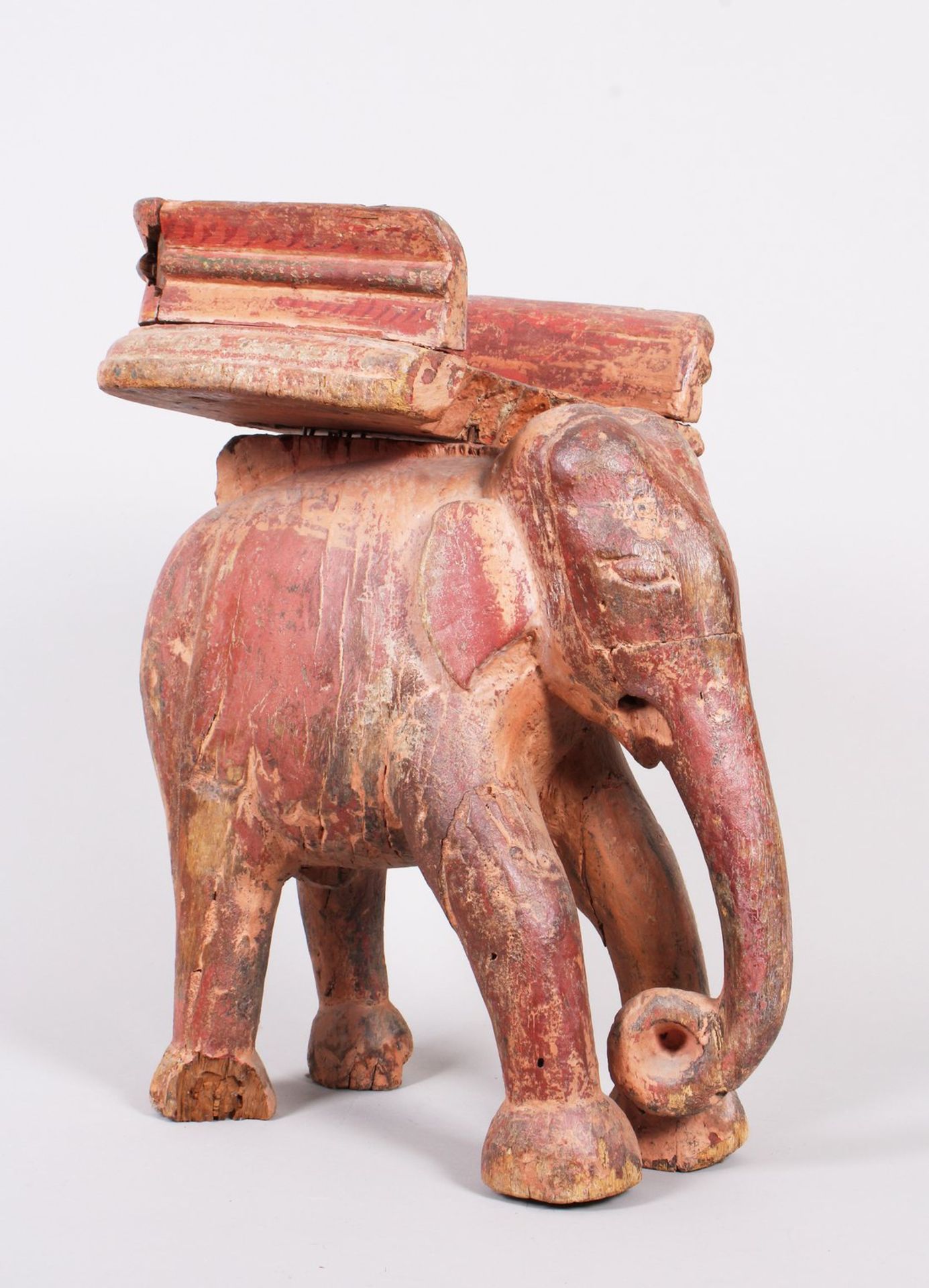 Großer Elefant mit Howdah, Indien, wohl Ende 19./Anfang 20. Jhd.  - Bild 3 aus 5