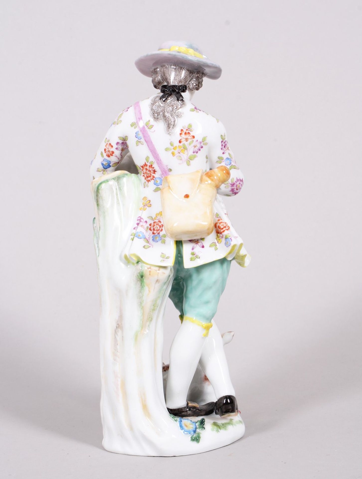 "Schäfer mit Flöte", Entwurf Johann Friedrich Eberlein für Meissen, Ausführung Mitte 20.Jh.  - Bild 3 aus 4
