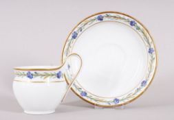 Empire-Tasse mit Untertasse, KPM-Berlin, um 1800 