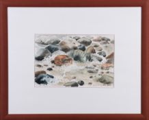 Anita Ptasznski (geb. 1943, zeitgen. Künstlerin), Kiesel in der Brandung, 2000 