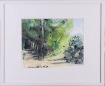 Holger Jörn (geb. 1946, Göttingen, lebt und arbeitet in Lübeck), sommerlicher Waldweg 