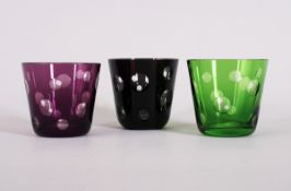 3 Gläser, Carl Rotter Lübeck, 2. H. 20. Jhd. 