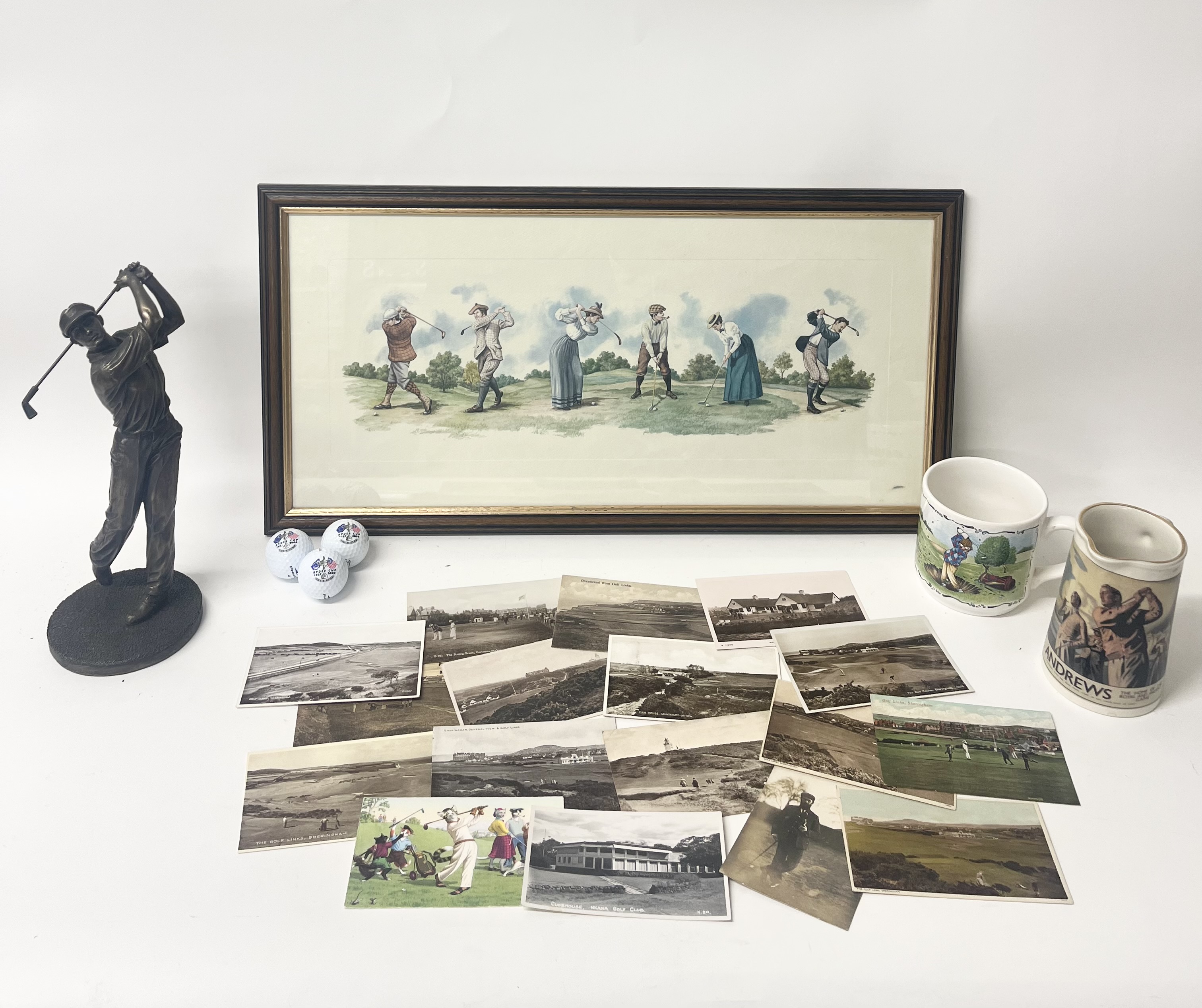 A MIXED LOT OF NORFOLK GOLFING INTEREST POSTCARDS to include Sheringham Golf Links, The Golf Course,