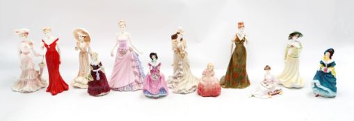 A mixed selection of Coalport porcelain figures comprising of Rosalinda; Penelope; Judith Ann; Clara