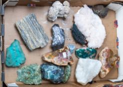 A mixed collection of world/continental rocks and crystals.