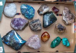 A mixed collection of inter continental rocks and crystals.