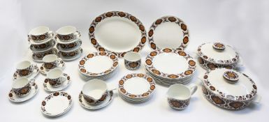 Midwinter Tea & Dinner wares , vintage Kismet design by Jyoti Bhomick, to include two tureens,