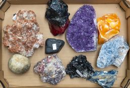 A mixed of world/continental rocks and crystals.