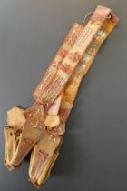 Miscellaneous objects collected by Dr. Wakefield, including: handmade leather pouches with decorated