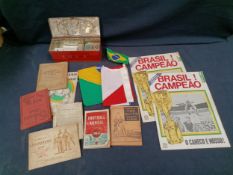 1970s Brazil Campeao football magazines, a collection of cigarette card albums with football related
