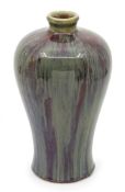 A Chinese sang de boeuf / flambe-glazed vase, Qing dynasty 18th /early 19th century, Meiping type,
