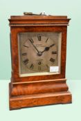 A late 19th century walnut-cased Dent 8-day mantel clock, 34-35 Royal Exchange, London, model