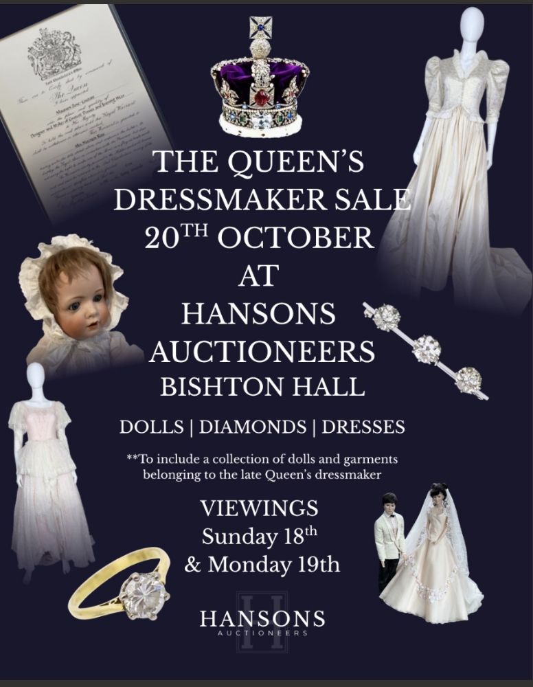 Bishton Hall : The Queens Dressmaker: Antique Fine Textiles Jewellery & Dolls