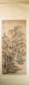 MOUNTAIN LANDSCAPE WITH SCHOLARS AND PAVILIONS , LAN YING (1585-CIRCA 1664)