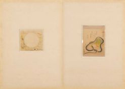 (R) ALBUM PAGES WITH TWO JAPANESE WORKS ON PAPER, EDO PERIOD