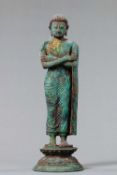 STANDING BRONZE BUDDHA SRI LANGKA POSSIBLY POLONNARUWA PERIOD 12TH CENTURY