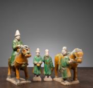 (R) A CHINESE DELEGATION, GLAZED CERAMIC, CHINA, MING DYNASTY, 15TH TO 16TH CENTURY