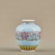 QIANLONG MARK AND PERIOD (1736–1795) YANGCAI MINIATURE VASE