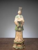 (R) A CHINESE TERRACOTTA DIGNITARIE, MING DYNASTY, 15TH CENTURY