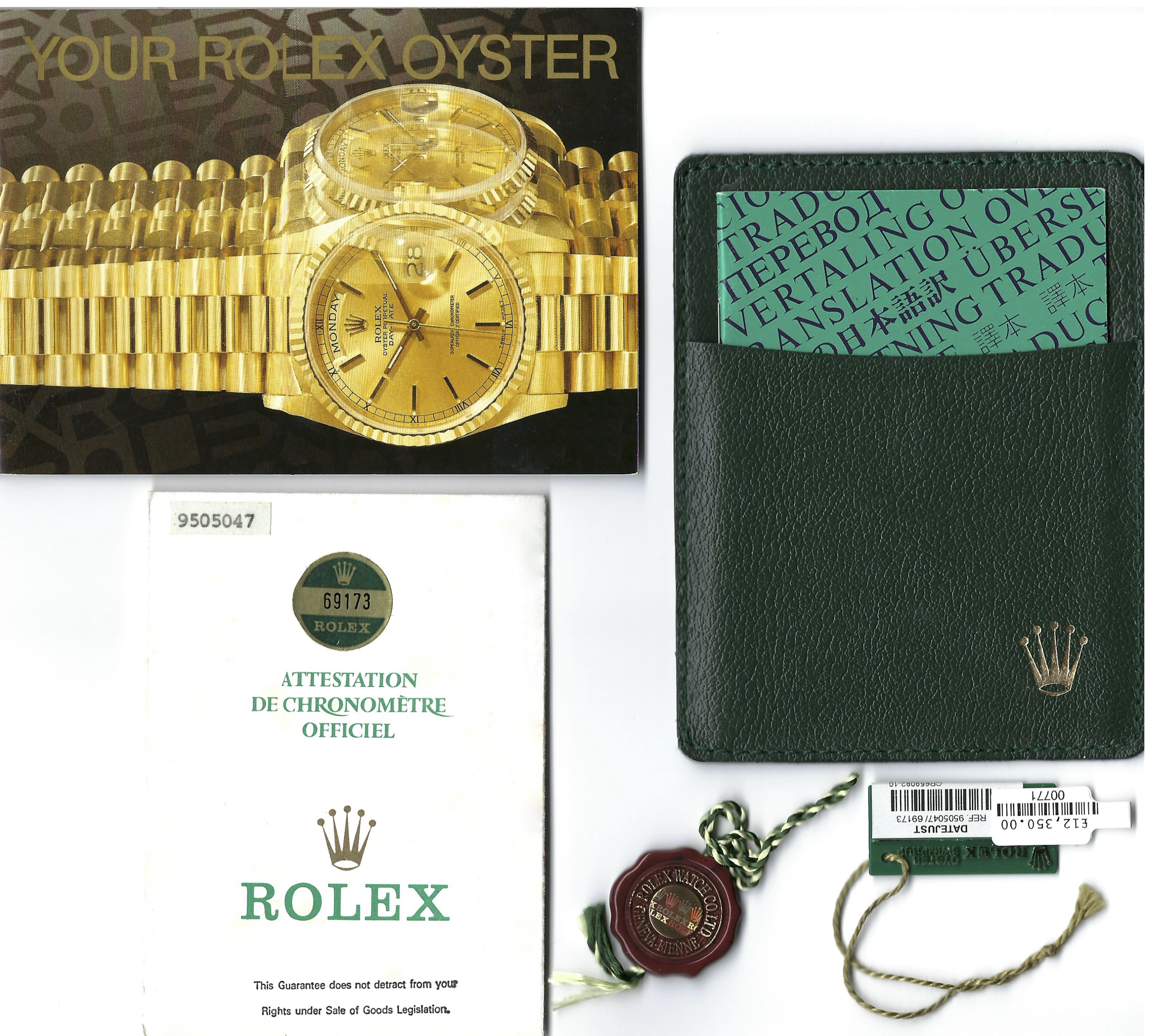 ROLEX DATEJUST "JUBILEE" 26' WHITE LUSTRE - 18K YELLOW GOLD & STEEL REF. 69173 (*FULL SET*) - Image 16 of 22