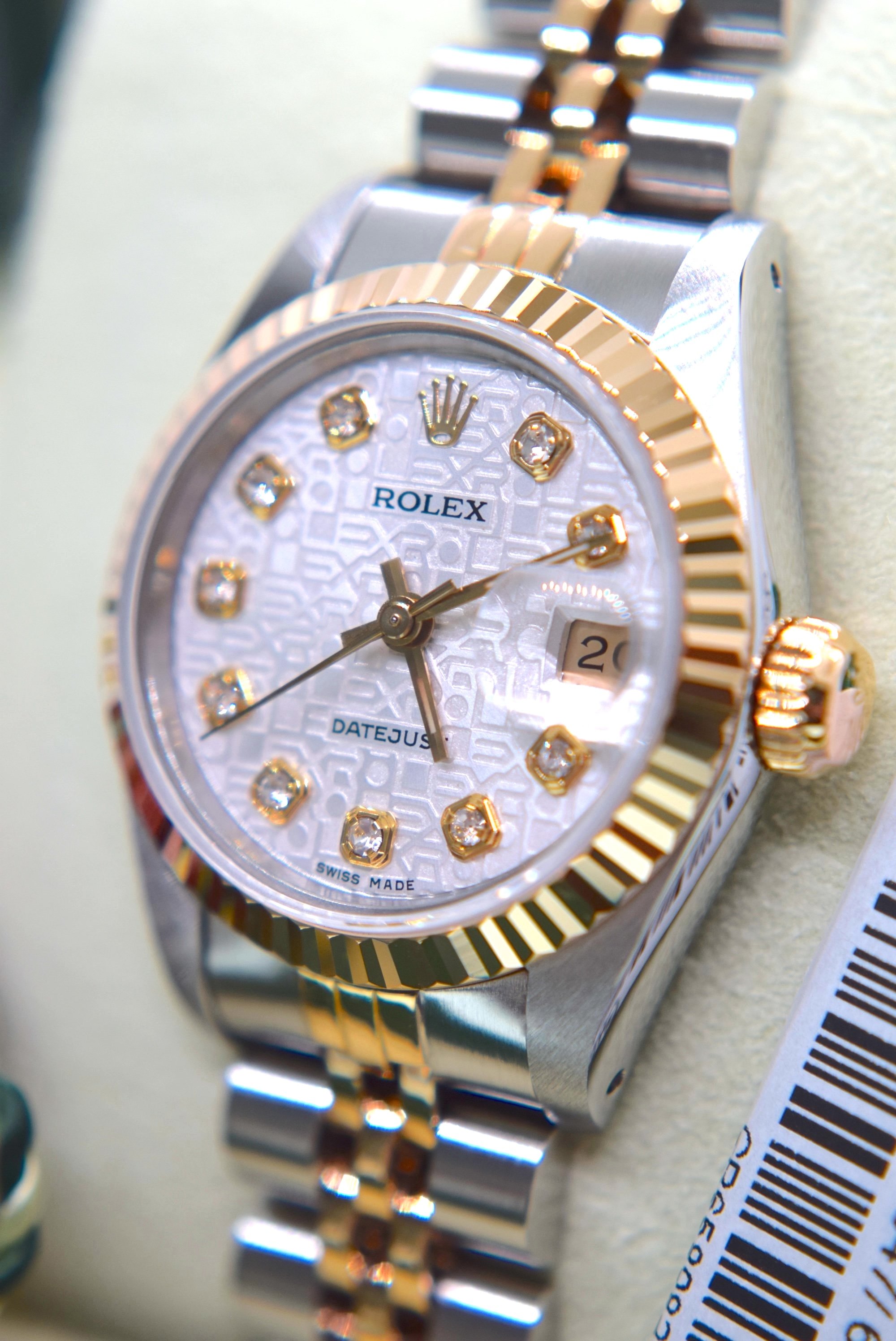 ROLEX DATEJUST "JUBILEE" 26' WHITE LUSTRE - 18K YELLOW GOLD & STEEL REF. 69173 (*FULL SET*) - Image 6 of 22
