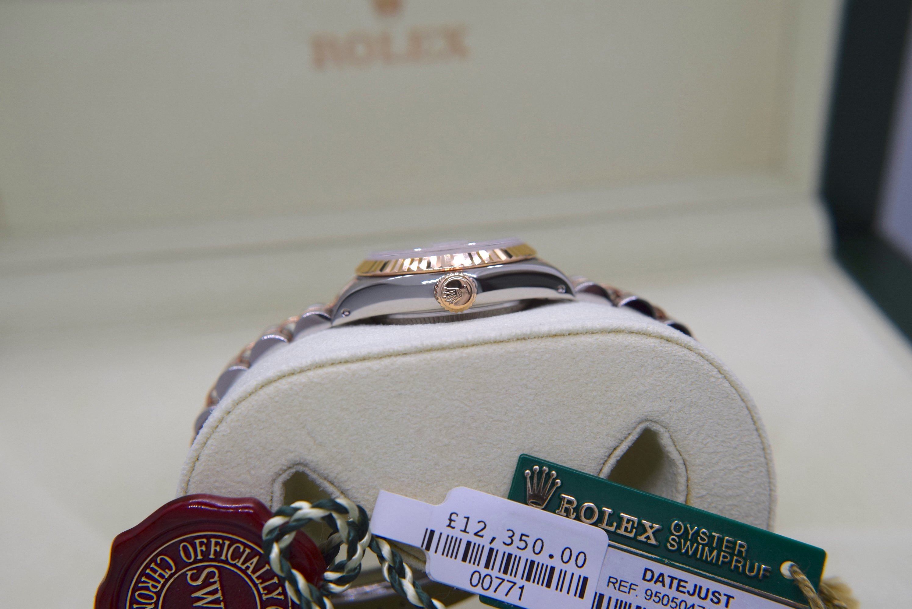 ROLEX DATEJUST "JUBILEE" 26' WHITE LUSTRE - 18K YELLOW GOLD & STEEL REF. 69173 (*FULL SET*) - Image 4 of 22