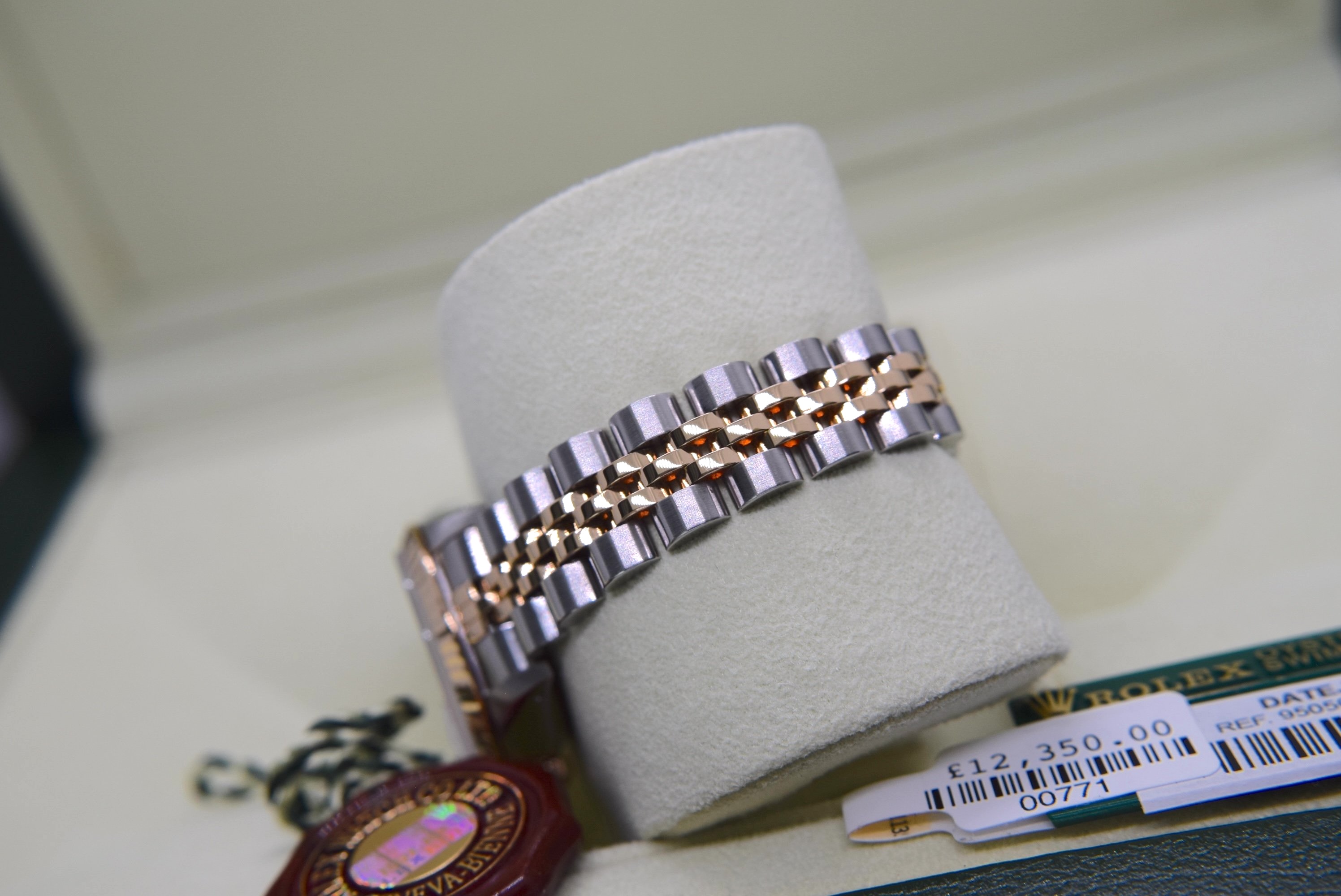 ROLEX DATEJUST "JUBILEE" 26' WHITE LUSTRE - 18K YELLOW GOLD & STEEL REF. 69173 (*FULL SET*) - Image 9 of 22