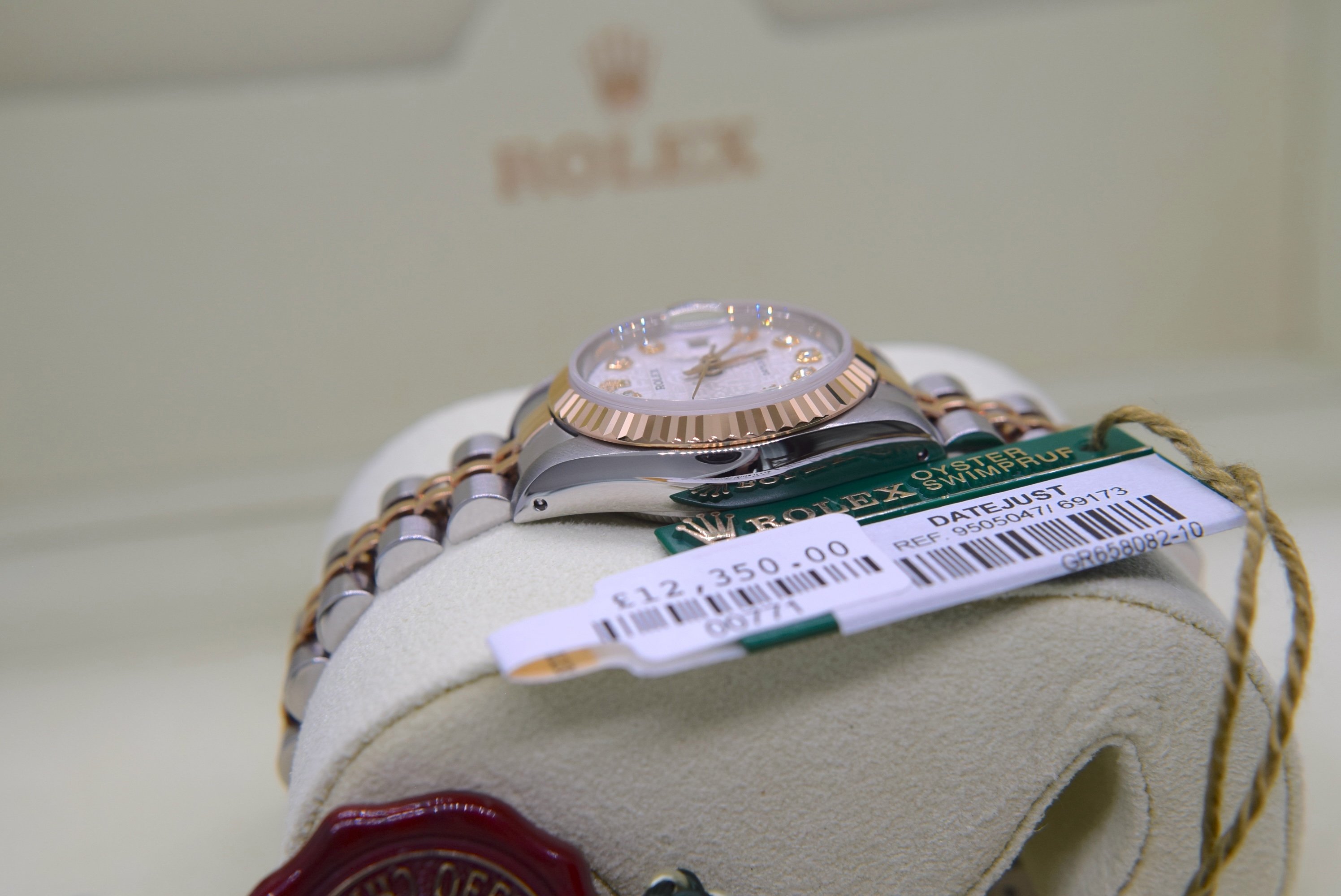 ROLEX DATEJUST "JUBILEE" 26' WHITE LUSTRE - 18K YELLOW GOLD & STEEL REF. 69173 (*FULL SET*) - Image 5 of 22