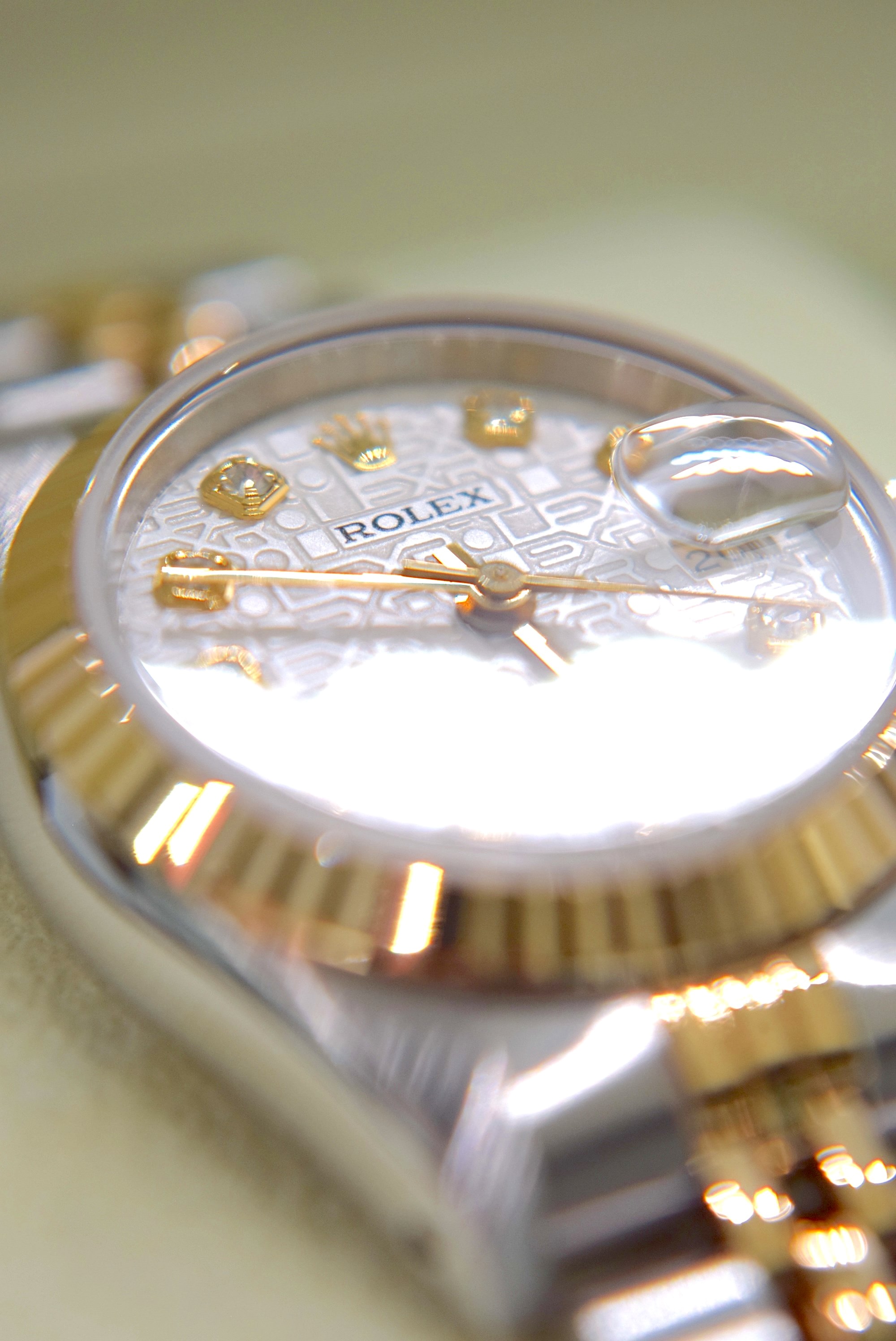 ROLEX DATEJUST "JUBILEE" 26' WHITE LUSTRE - 18K YELLOW GOLD & STEEL REF. 69173 (*FULL SET*) - Image 3 of 22