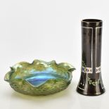 Zwei Teile Jugendstil-Glas
