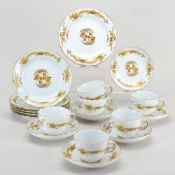 Sechs Kaffeegedecke Reicher Drache