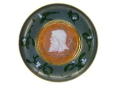 A FRENCH PÂTE-SUR-PÂTE PORCELAIN PORTRAIT PLATE, ATTRIBUTED TO SÈVRES, LATE 19TH CENTURY