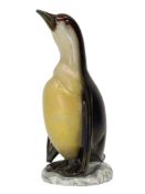 AN ITALIAN ALFREDO BARBINI MURANO GLASS PENGUIN, C. 1960