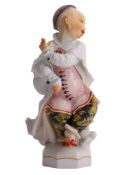 A MEISSEN PORCELAIN FIGURE OF A CHINESE DANCING BOY BY PAUL SCHEURICH