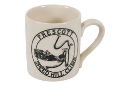 PRESCOTT: A ‘PRESCOTT SPEED HILL CLIMB’ mug by Mclaggan Smith Mugs of Scotland