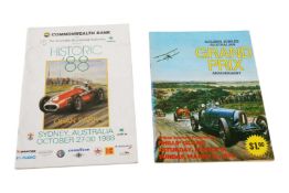 OFFICIAL PROGRAMMES: Two Official Programmes. 1978 AUSTRALIAN GRAND PRIX ANNIVERSARY & ‘HISTORIC...