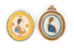 A Pratt ware commemorative plaque, c.1790-95, moulded with the profile portrait of Edward Burke faci