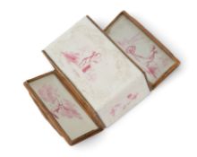 A double-ended enamel snuff box, late 18th century, the rectangular form painted in puce monochrome 