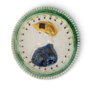 A commemorative Pratt ware plaque of General George Augustus Eliott, 1st Baron Heathfield, c.1785-90