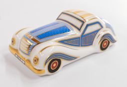 Four Royal Crown Derby 'Treasures of Childhood' figures or paperweights, modern, including Car, Stea