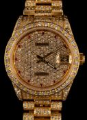 Watches: a ladies Rolex Oyster Perpetual Datejust 18ct mid sized bracelet watch, model 68278, serial