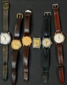 Watches: a 9ct gold cased Mappin Precision wristwatch with subsidiary seconds dial, 34mm diameter in