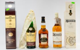 Wines & Spirits: a boxed bottle of Cragganmore 12 year old single malt whisky, 70cl; a boxed Gle