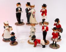 Ten Border Fine Arts figures from the Reynard series, including The Duke of Reynard (A8388), Viscoun