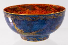 Ceramics: a Wedgwood 'Humming Bird' pattern bowl, designed by Daisy Makeig Jones, with gilded decora