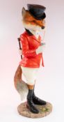A large Border Fine Arts figure of Lord Reynard, modelled as a fox in hunting attire, holding a stir