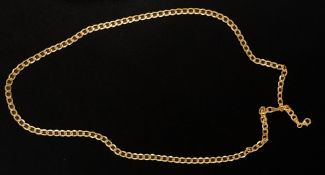 Jewellery: a 9ct yellow gold open link necklace, 55cm, 5.5g.
