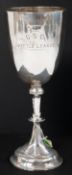 Silver: a trophy cup, London 1893, in inscription reading 'USC Skittle League' and a single winners 