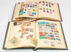 Stamps: two part filled 'Senator' stamp albums by Stanley Gibbons, one Commonwealth, one the rest of